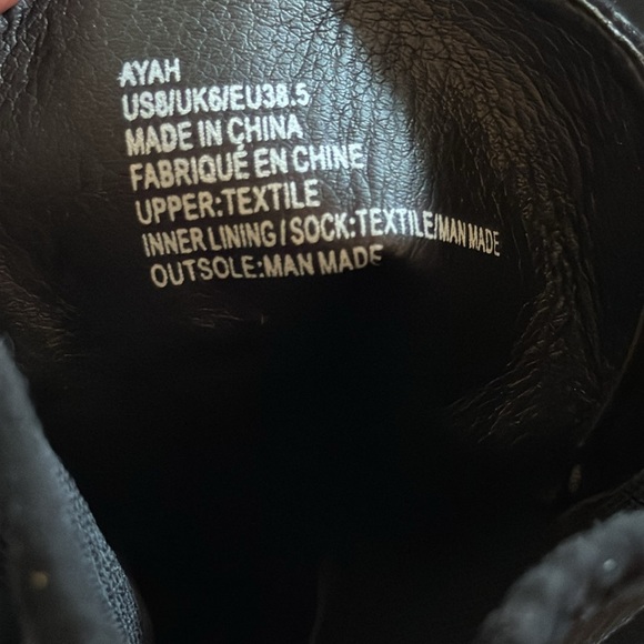 JustFab Ayah lace-up black faux suede heel booties Sz‎ 8 - Picture 11 of 11